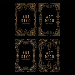 Art Deco Portrait Frame Illustration