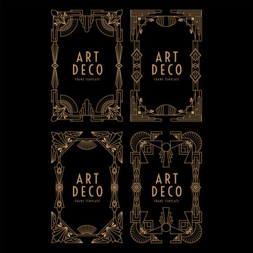 Art Deco Portrait Frame Illustration