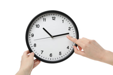 PNG,A round clock, isolated on white background