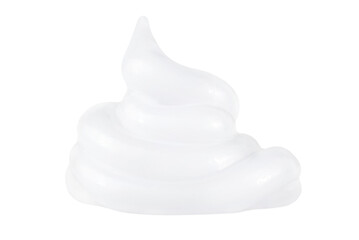 A smear of cream isolated on a transparent background.