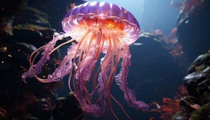 Fototapeta na wymiar A Jellyfish animal