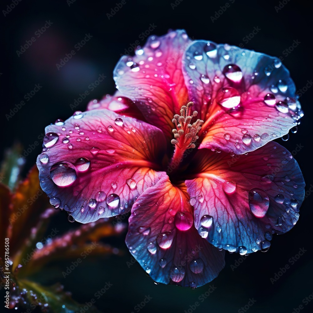 Canvas Prints flower with water drops