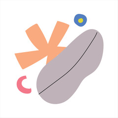 abstract organic shape flower nature pastel colors modern 