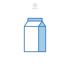 Juice Box Icon symbol vector illustration isolated on white background