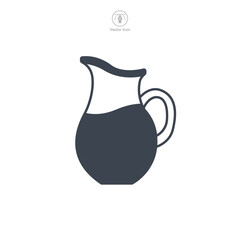 Pitcher Icon symbol vector illustration isolated on white background