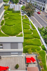 Green roof in the city center of Lausanne