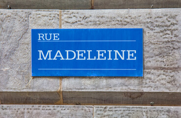 Street sign in Lausanne, Swiss