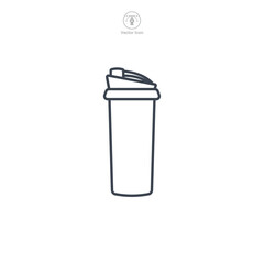 Protein Shake Icon symbol vector illustration isolated on white background