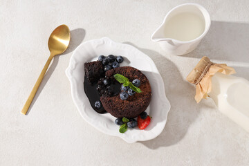 Chocolate fondant, concept of delicious sweet food