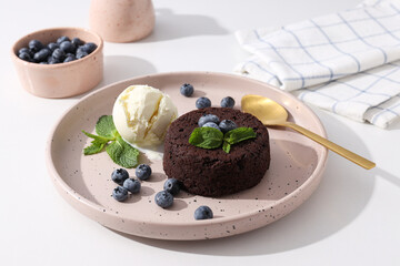 Chocolate fondant, concept of delicious sweet food