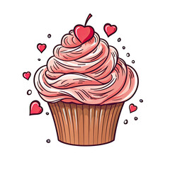 valentine cupcake