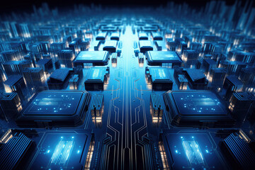 Obraz premium Computer technology circuit board cyber background