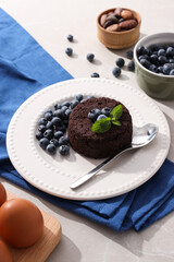 Chocolate fondant, concept of delicious sweet food