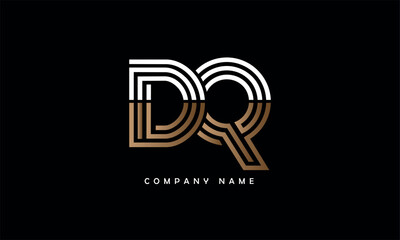 DQ, QD, D, Q Abstract Letters Logo Monogram