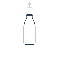 Milk Bottle Icon symbol vector illustration isolated on white background