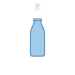 Milk Bottle Icon symbol vector illustration isolated on white background