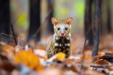 A quoll in the natural habitat