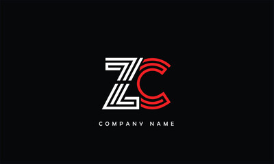 ZC, CZ, Z, C Abstract Letters Logo Monogram - obrazy, fototapety, plakaty
