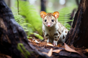 A quoll in the natural habitat