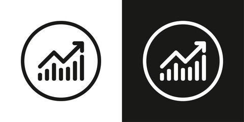 Business graph analytics chart symbol web icon vector design