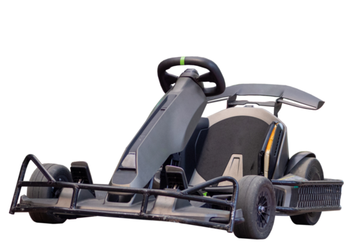 white background of gokart car