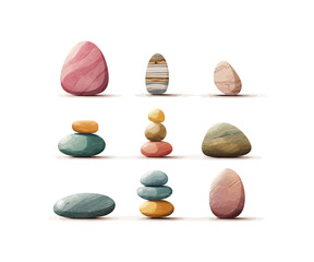 Spa stones. Vector illustration design.