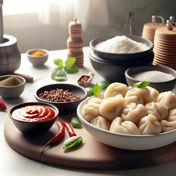 Kenkey Fermented Maize Dumplings with Pepper Sauce