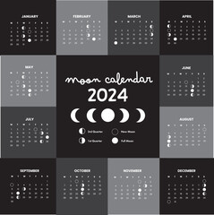 Moon calendar 2024 © Janica