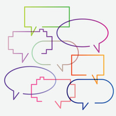 Vector multicolor gradient frames for creative infographics with text or data. A bright modern idea for the design and layout of banners in printed and digital form