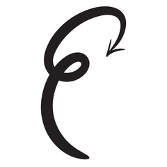 Vector handwritten arrow for presentations and graphics design