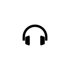 Headphones icon modern and flat style isolated on white 