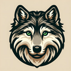Naklejka premium A Sophisticated and Elegant Wolf: The Logo that Combines High-Quality Craftsmanship and Modern Aesthetic
