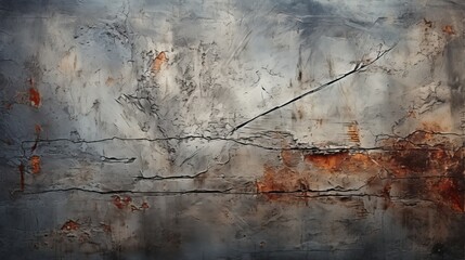 A gritty, abstract portrayal of decay and resilience, captured in a close up of a wall stained with rust