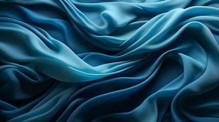 Obraz premium The intricate weave of the blue fabric evokes a sense of softness and movement, making it the perfect material for creating stylish and abstract clothing pieces