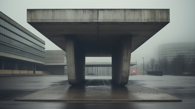 Brutalism busstation architecture
