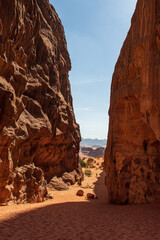 canyon nel deserto Wadi Rum, Giordania
