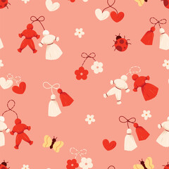 Silk Strings Craft Decoration Seamless Pattern