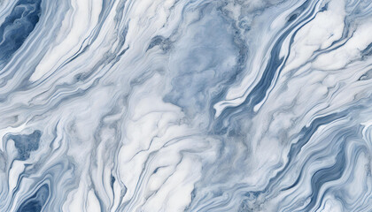 Abstract Marble Background with Blue and White Colors