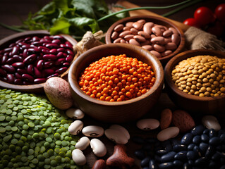 The composition of different types of legumes. World Legumes Day, February 10.