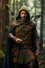 Robin Hood in a forest