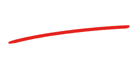 シンプルな手書きの1本の線 - スタイリッシュな落書きの素材 - 赤いのアンダーライン
