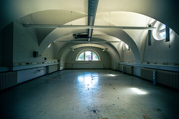 The abandoned pathology with morgue and auditorium. - obrazy, fototapety, plakaty
