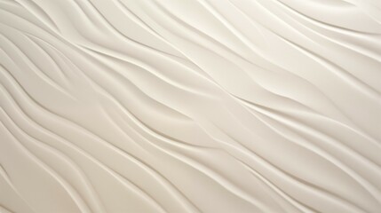 A white wall with a smooth and undulating wave pattern. 