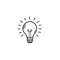 Doodle sketch style of Hand drawn Ligh bulb vector illustration