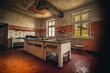 The abandoned classic hotel.