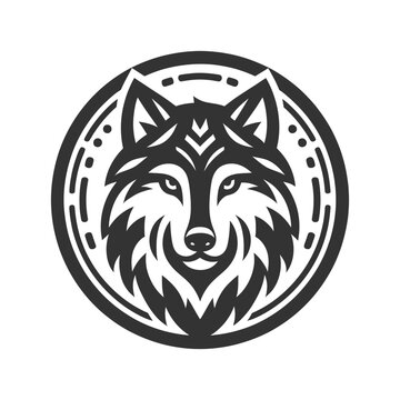 Wolf head logo. Vector illustration