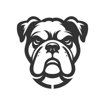 English bulldog logo. Vector illustration