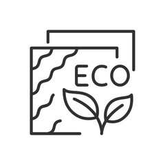 Ecological building materials, linear icon. Insulation, thermal insulation. Line with editable stroke