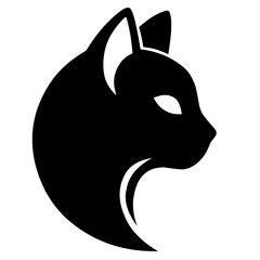 The cat head logo is elegant and simple