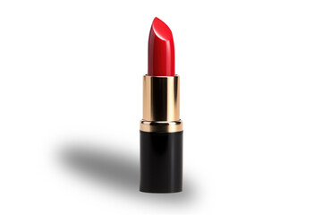 Obraz premium Red lipstick on isolated transparent background.